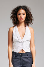 Load image into Gallery viewer, The White Tailored Backless Vest/Top