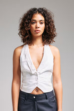 Load image into Gallery viewer, The White Tailored Backless Vest/Top