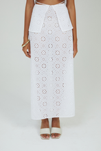 Load image into Gallery viewer, The Eyelet Cotton Skirt