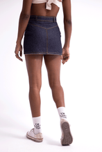 Load image into Gallery viewer, The Mini Pleated Adjustable Denim Skirt