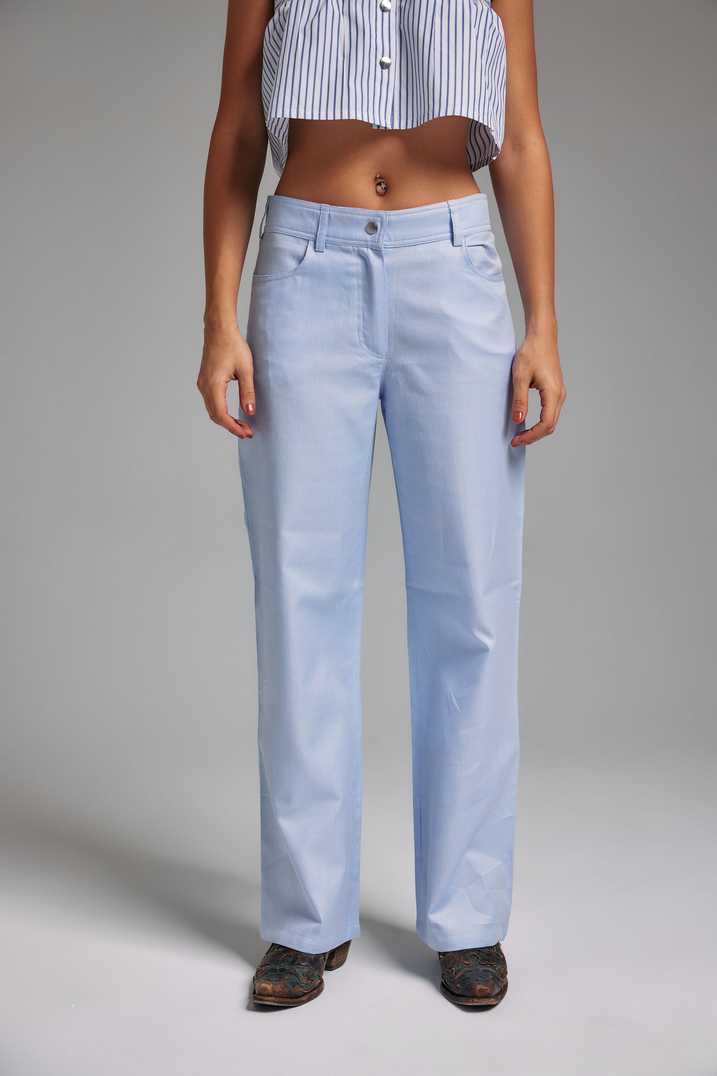 The Sky Blue Tailored Pants