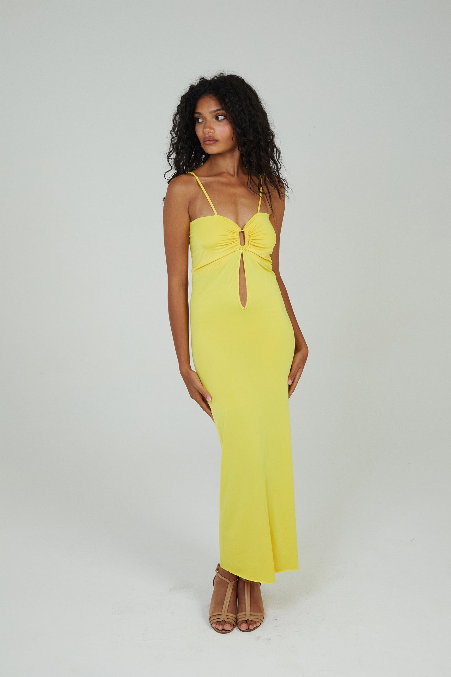 The BodyCon With Front Detail in Yellow