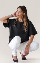 Load image into Gallery viewer, The French Crépe Tee In Black
