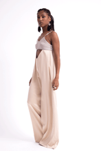 Load image into Gallery viewer, The Cut Out Jumpsuit ( Satin &amp; Linen )
