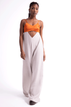 Load image into Gallery viewer, The Cut Out Jumpsuit (Dark Orange &amp; Linen)
