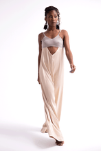 Load image into Gallery viewer, The Cut Out Jumpsuit ( Satin &amp; Linen )
