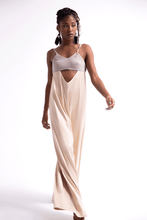 Load image into Gallery viewer, The Cut Out Jumpsuit ( Satin &amp; Linen )
