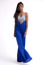 Load image into Gallery viewer, The Cut Out Jumpsuit  ( Blue &amp; Cyan )
