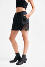 Load image into Gallery viewer, The Lace Trim Satin Shorts
