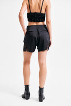 Load image into Gallery viewer, The Lace Trim Satin Shorts
