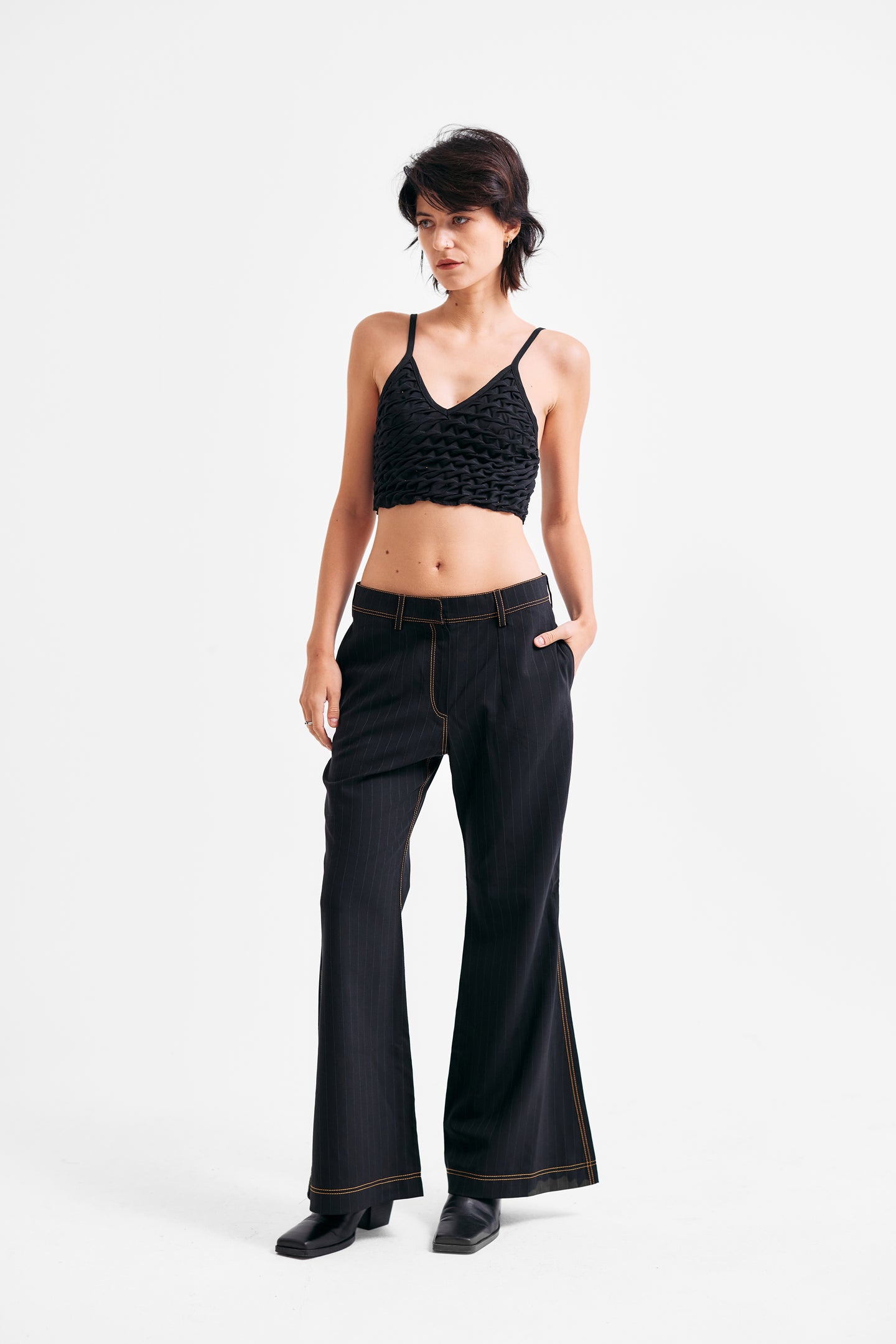 Low Waist Flared Pants
