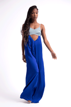 Load image into Gallery viewer, The Cut Out Jumpsuit  ( Blue &amp; Cyan )
